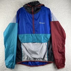Cotopaxi TECA Windbreaker Womens L Mens M Long Sleeve Half Zip Hooded Jacket